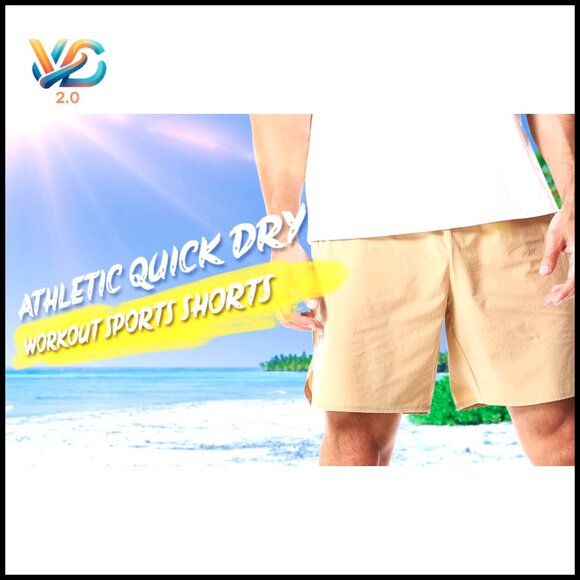 Men's Athletic Shorts 7-Inch Inseam Quick Dry Lightweight Running Workout - Picture 7 of 7